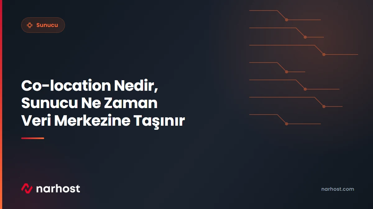 Co-location Nedir, Sunucu Ne Zaman Veri Merkezine Taşınır — Narhost Sunucu rehberi kapak görseli