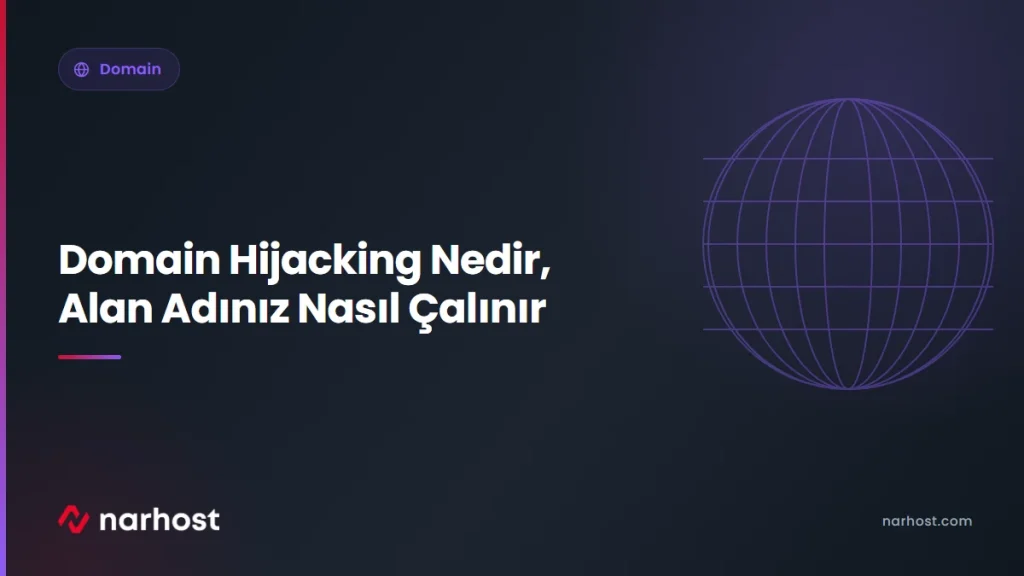 Domain Hijacking Nedir, Alan Adınız Nasıl Çalınır — Narhost Domain rehberi kapak görseli