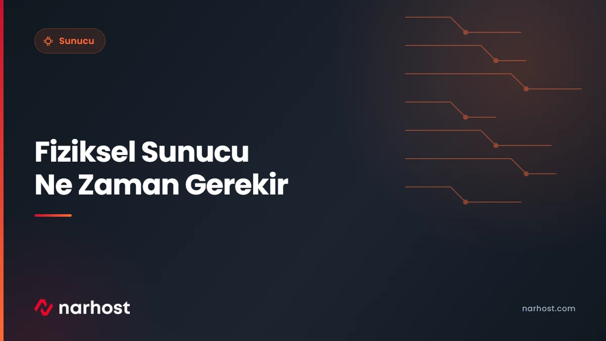 Fiziksel Sunucu Ne Zaman Gerekir — Narhost Sunucu rehberi kapak görseli