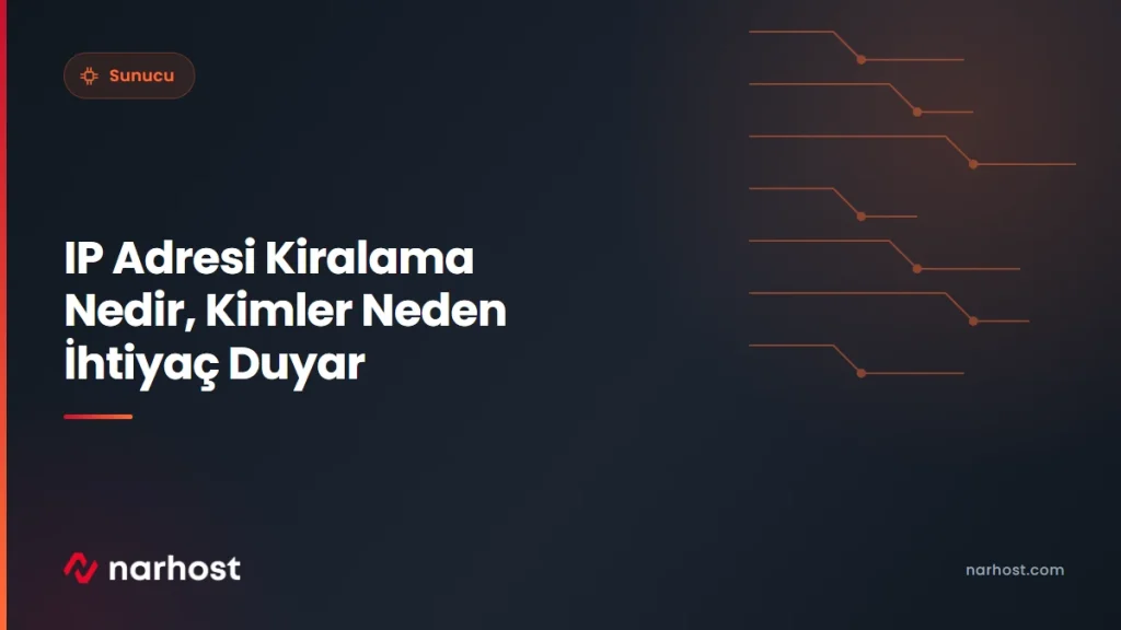 IP Adresi Kiralama Nedir, Kimler Neden İhtiyaç Duyar — Narhost Sunucu rehberi kapak görseli