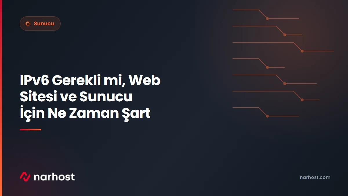 IPv6 Gerekli mi, Web Sitesi ve Sunucu İçin Ne Zaman Şart — Narhost Sunucu rehberi kapak görseli