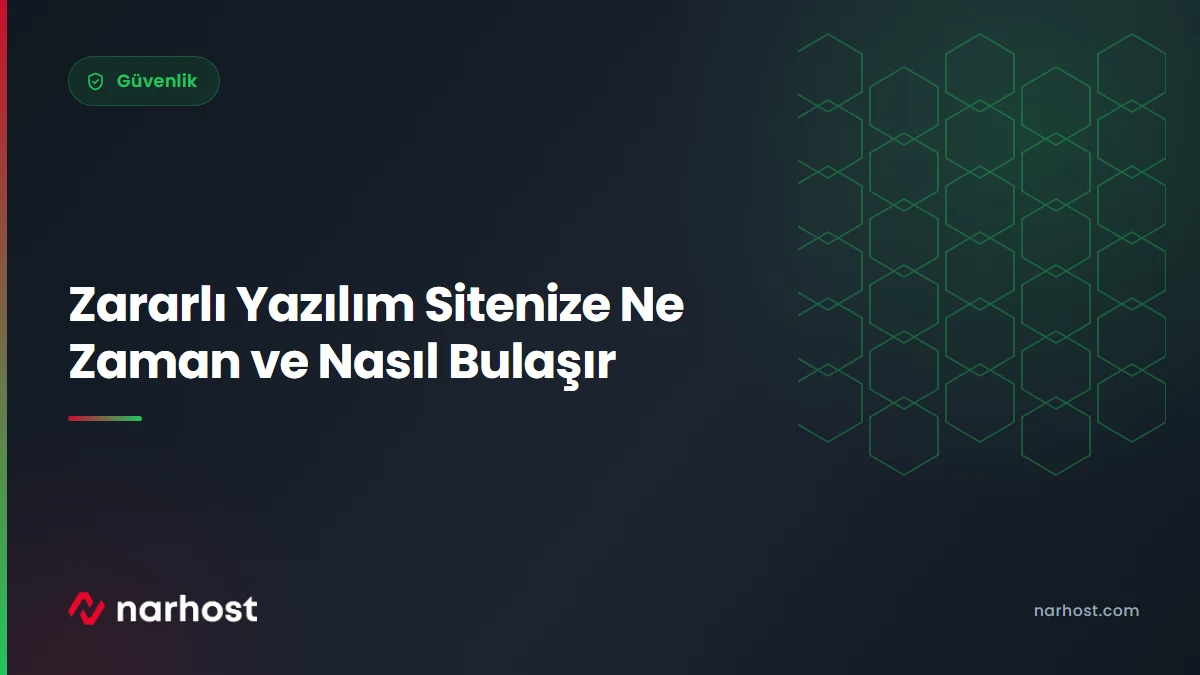 Zararlı Yazılım Sitenize Ne Zaman ve Nasıl Bulaşır — Narhost Güvenlik rehberi kapak görseli
