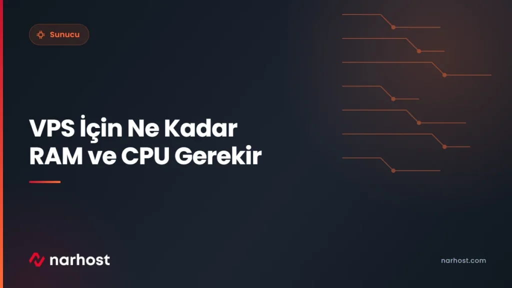 VPS İçin Ne Kadar RAM ve CPU Gerekir — Narhost Sunucu rehberi kapak görseli