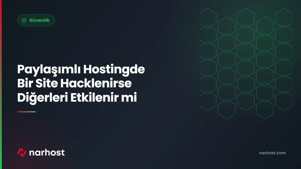 Paylaşımlı Hostingde Bir Site Hacklenirse Diğerleri Etkilenir mi — Narhost Güvenlik rehberi kapak görseli